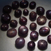 25 pcs - 100 Percent Natural - Star RUBY - Gorgeous Dark Red Colour Mix Shape Cabochon Every Pcs Have 6 star Line size 5 - 8x9 mm
